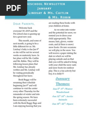 january newsletter 2015