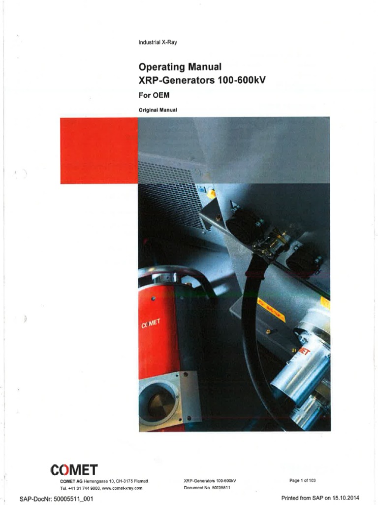 Comet XRP-Generators 100-600kV PDF | PDF