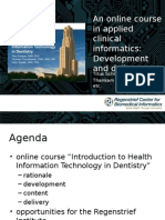 An Online Course in Applied Clinical Informatics: Development and Delivery