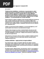 Despre Pactul Fiscal 2012