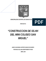 Construccion Ss - HH Mini Coliseo San Miguel