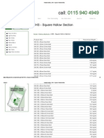 Hollow Sections, SHS - Square Hollow Section