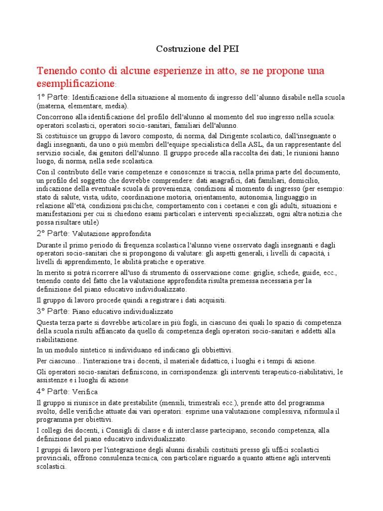 3_Modulo_PEI Modello Per Classi Seconde