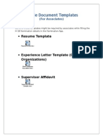 Sample Document Templates: Resume Template