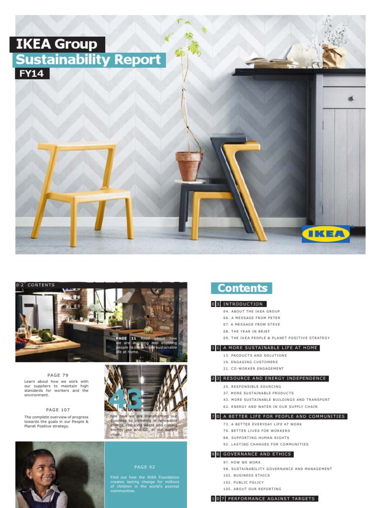 Ikea Sustainability Report 2014 PDF Sustainability Efficient