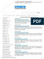 Current Affairs Questions & Answers - General Knowledge Today