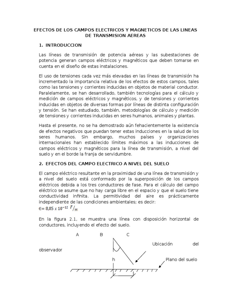 4.1 Efectos de Los Campos Electromagneticos Unmsm | PDF | Corriente