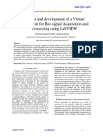 Design and Development of A Virtual Instrument For Bio-Signal Acquisition and Processing Using LabVIEW