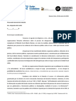 Nota A La Procuradora Gils Carbó Pidiendo Conocer y Participar en La Sección Del Reemplazante de Nisman en La Unidad Fiscal AMIA de Conforen y Otras Organizaciones