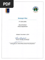 City of Durham Police Department Strategic Plan 2015 -2016
