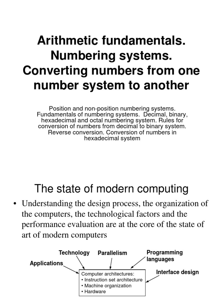 Lecture2 en Arithmetic Fundamentals 2014 | PDF | Computer Program ...