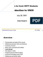 Introduction To UNIX: Orientation For Fresh VDTT Students