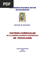 Sistema Curricular de La Carrera Profesional de Psicologia