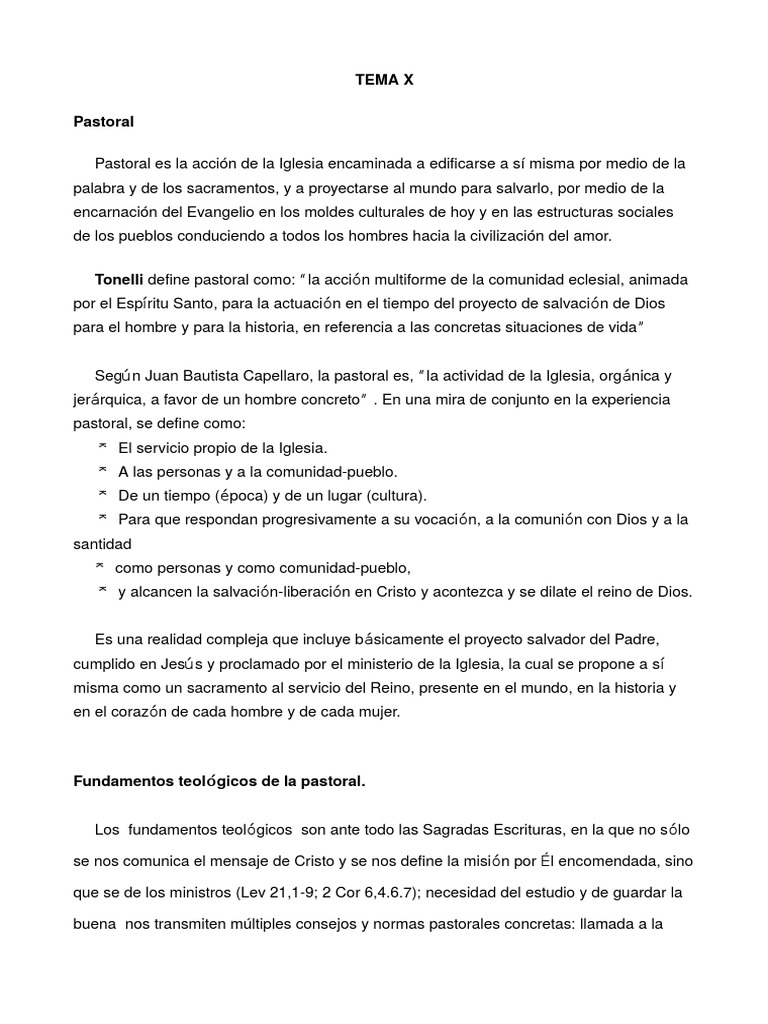 Fundamentos y Modelos de Pastoral | PDF | Iglesia Católica | Cristo ...