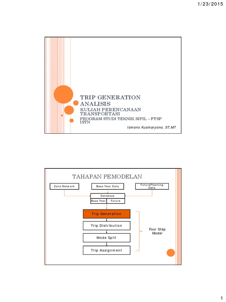 Analisis Model Trip Generation | PDF