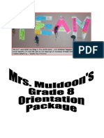 Grade 8 Orientation Package 1415 