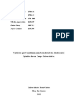 Variáveis Que Contribuem Com Sexualidade Do Adolescente