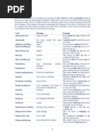 Phrasal Verbs List