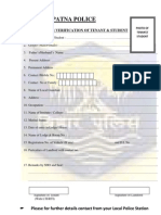 Format of Tenant Verification