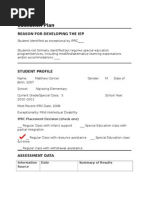 Sample IEP Template for DepEd | PDF | Individualized Education Program ...