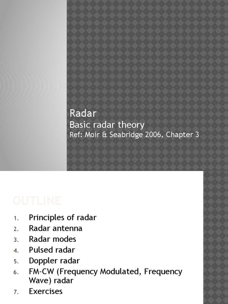 Radar Basic Theory Pdf Radar Doppler Effect