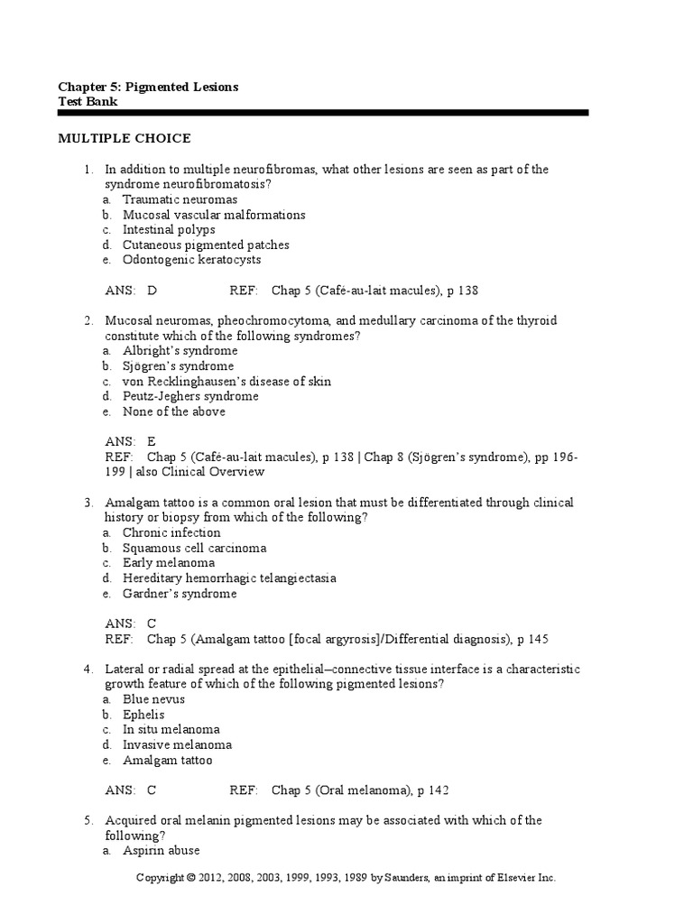 Chapter 005 | PDF | Melanoma | Cutaneous Conditions