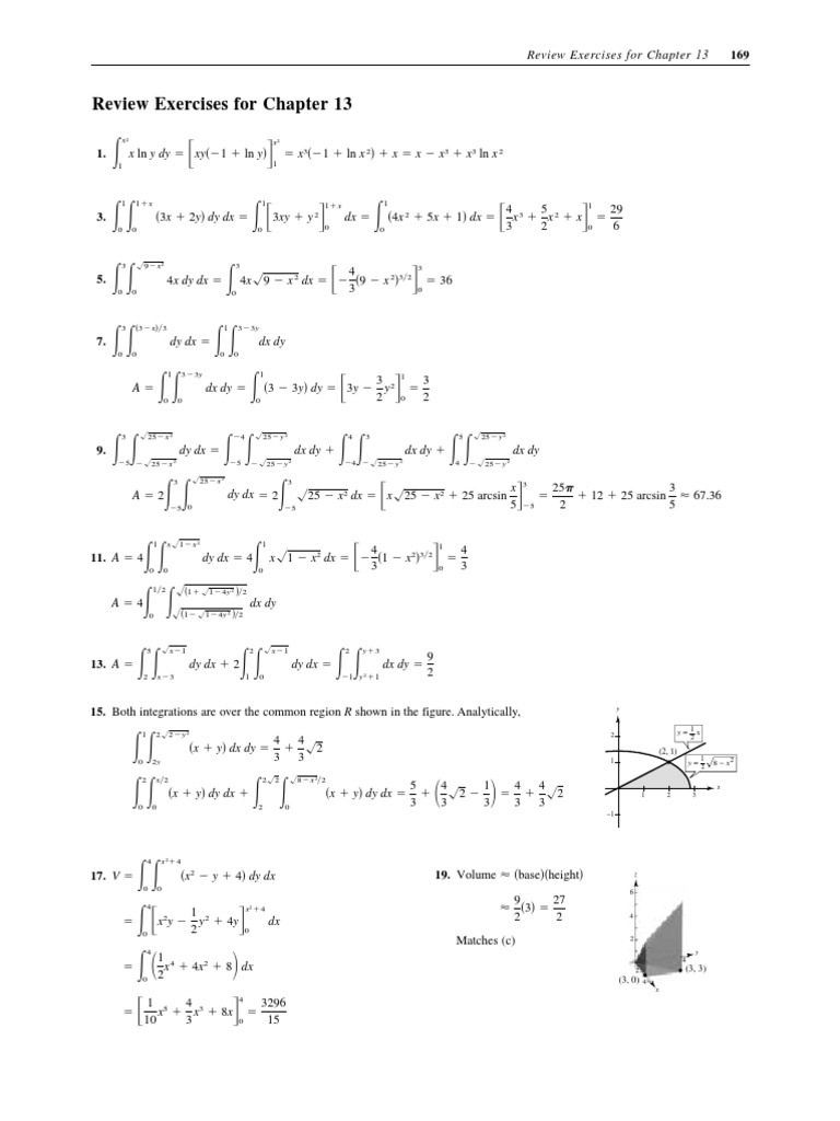 Chapter 13 Integration Exercises | PDF