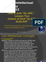 Islamic Intellectual Theology Lesson 12: God Is Just "AL-ADL" Lesson Two Justice of God "ALA'DL Alelahi"
