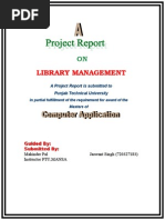 Library Management: A Project Report Is Submitted To Punjab Technical University