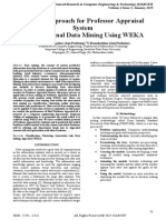 A Novel Approach for Professor Appraisal System In Educational Data Mining Using WEKA