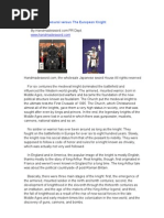 Download The Japanese Samurai Versus the European Knight by samuraisword SN2540663 doc pdf