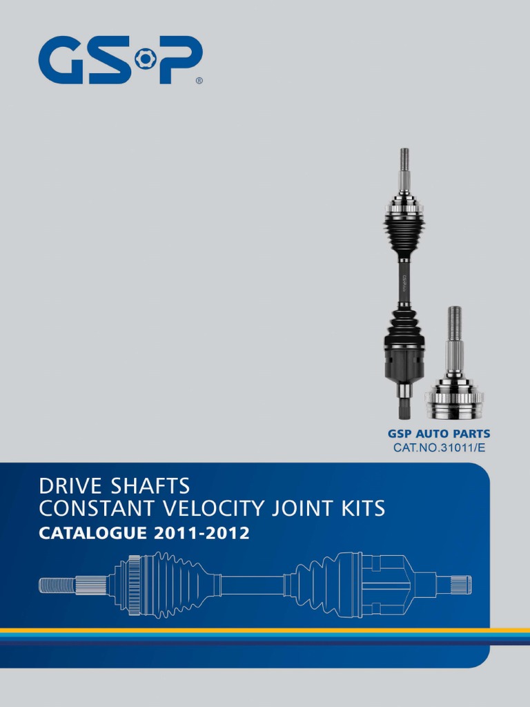 CV Joints Drive Shafts 2011 | PDF | Transportation