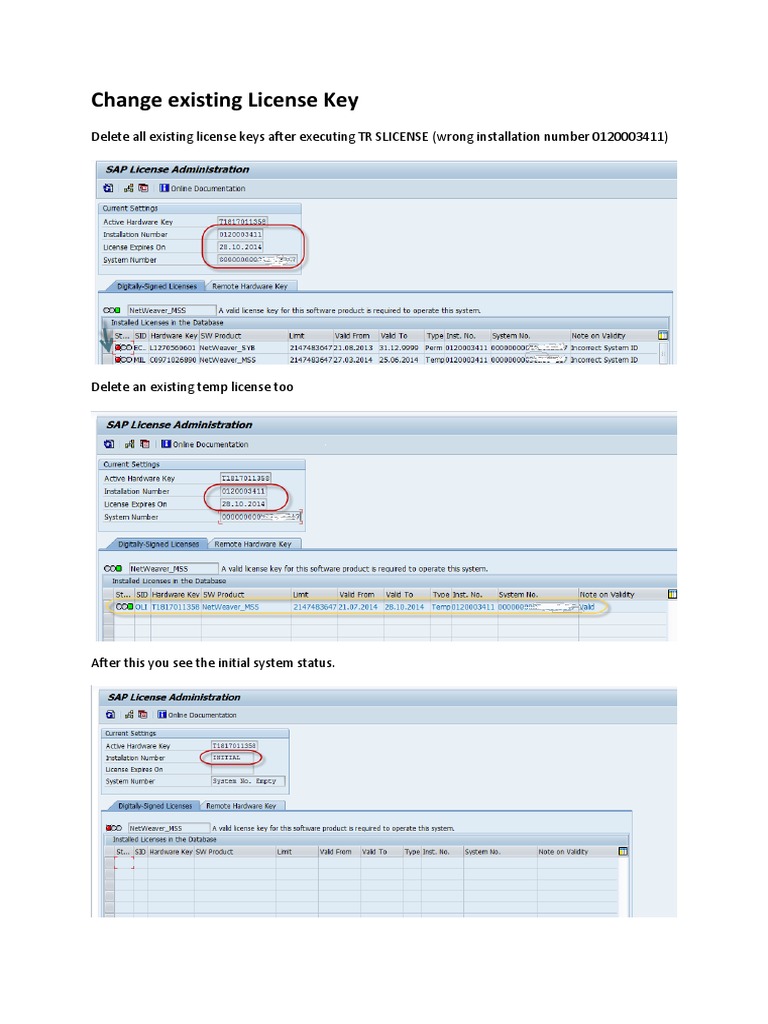 How to Change License Key in System | PDF