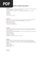 MUET Speaking Sample Questions