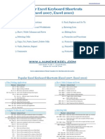 Launch Excel Shortcuts A4 Landscape