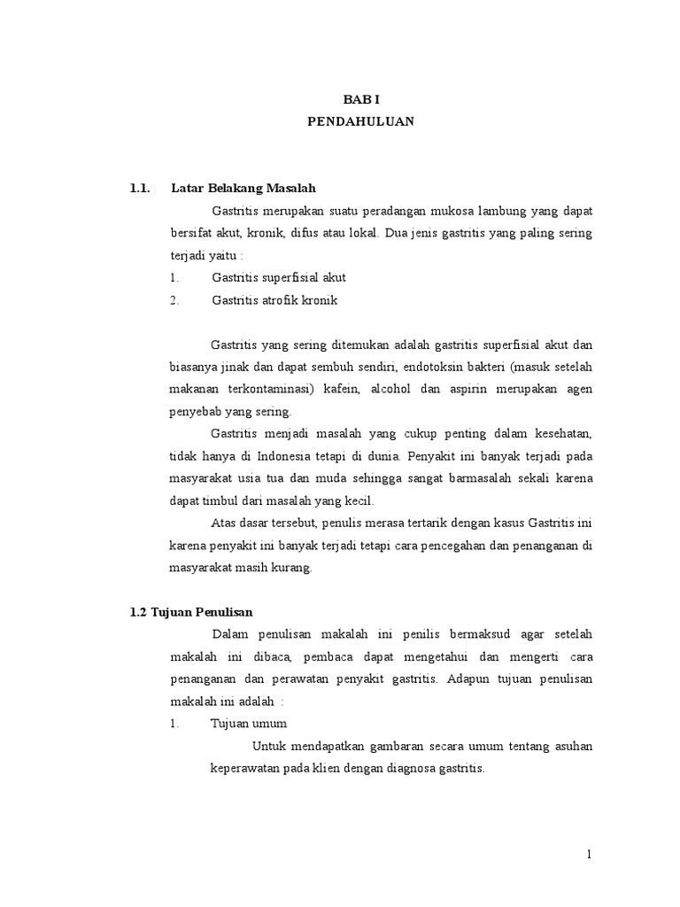 Askep Gastritis