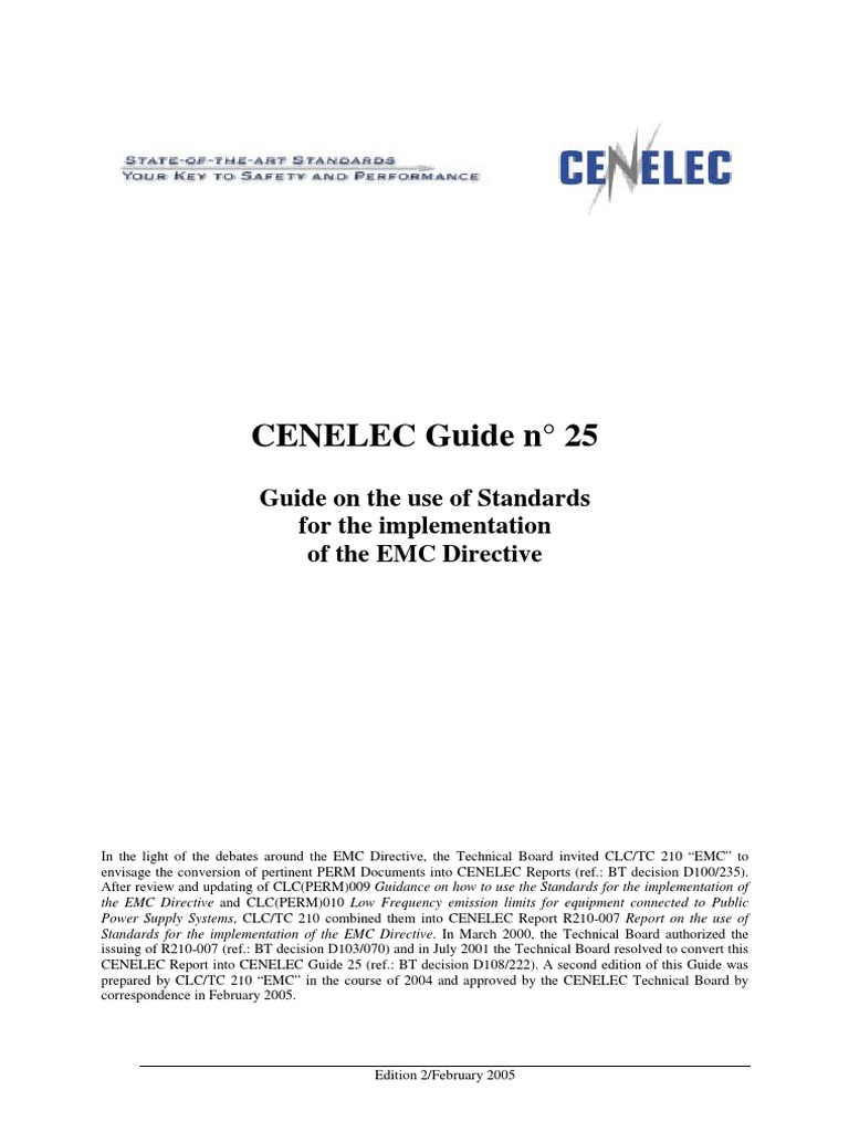 Guide On The Use of Standards For The Implementation of The EMC ...