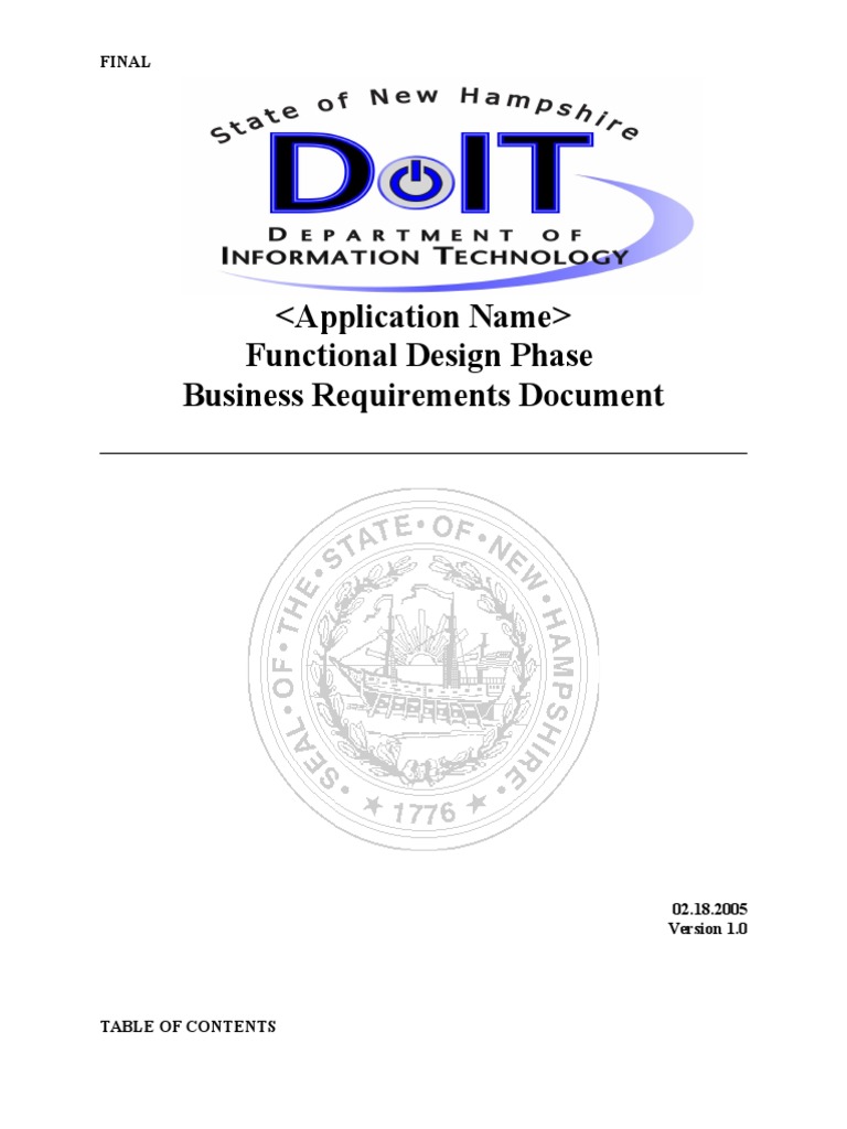FUNCTIONAL DESIGN DOCUMENT EXAMPLE PDF visual data 2