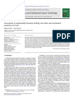 Relationship between drilling rate index and rock properties