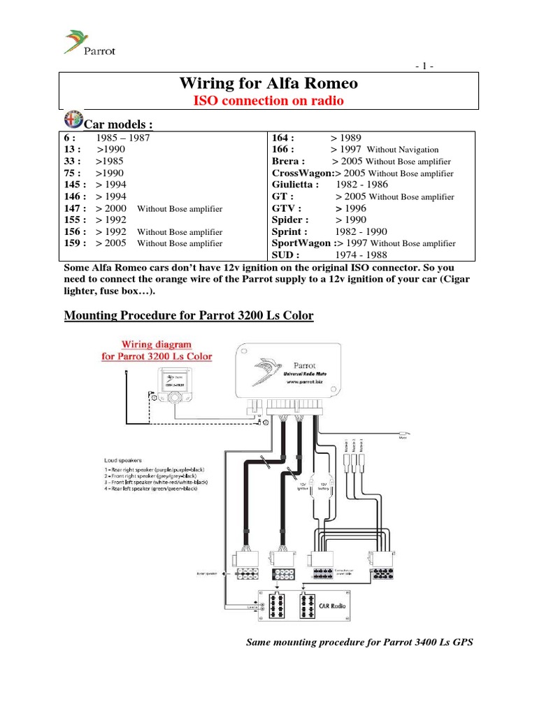 Wiring Alfaromeo 2