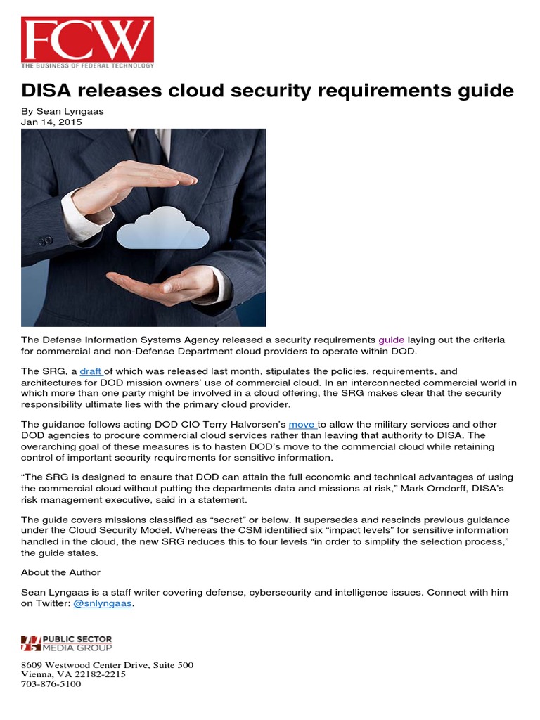 DISA Cloud Security Requirements Guide | PDF