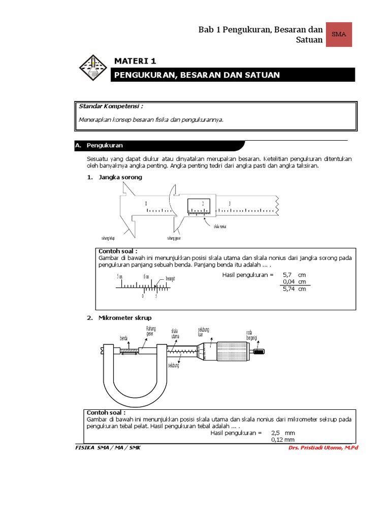 Pengukuran Besaran Dan Satuan