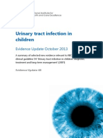 Urinary Tract Infection in Children: Evidence Update October 2013