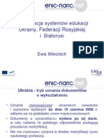 System Edukacji Ukrainy, Federacji Rosyjskiej I Białorusi (Ewa Wieciech)