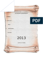 Año de La Inversión para El Desarrollo Rural y La Seguridad Alimentaria