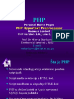 PHP Hypertext Preprocessor: Personal Home Pages Rasmus Lerdorf PHP Version 3.0, June 6, 1998