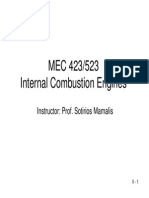 MEC 423/523 Internal Combustion Engines: Instructor: Prof. Sotirios Mamalis
