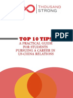 Top 10 Tips: A Practical Guide For Students Pursuing A Career in US China Relations