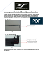 VMAX2/Spectrum Vertical Limit Switch Adjustment Instructions