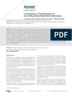 The Influence of Solvent Properties On The Performance of Polysulfone - Cyclodextrin Polyurethane Mixed-Matrix Membranes